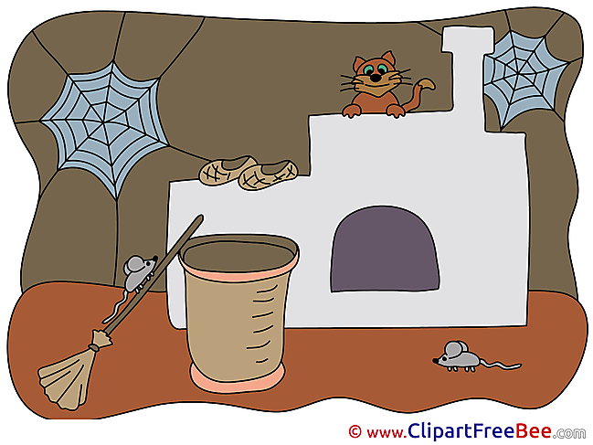 House Baba Yaga Web Mouse Clipart Halloween free Images