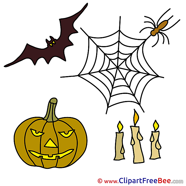 Picture Candles Pumpkin Bat Pics Halloween free Image