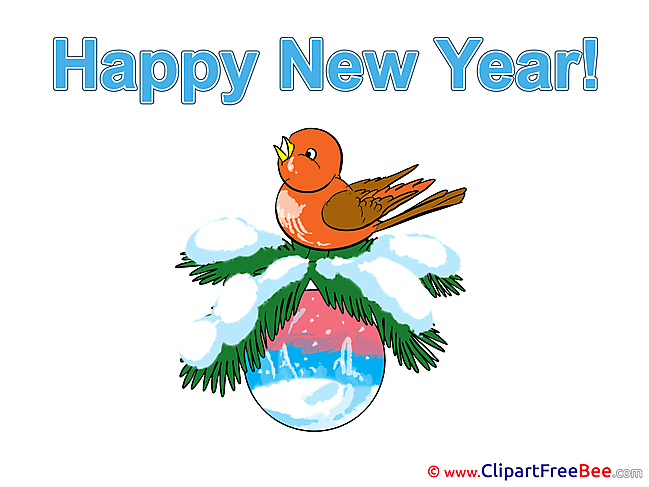 Bullfinch Ball Pics New Year Illustration