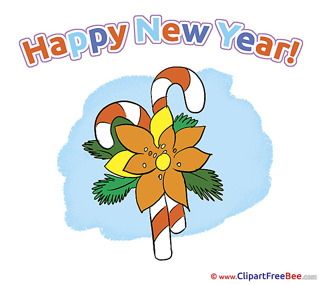 Candies printable Illustrations New Year