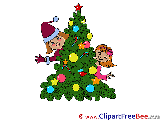 Children Tree Clip Art download New Year