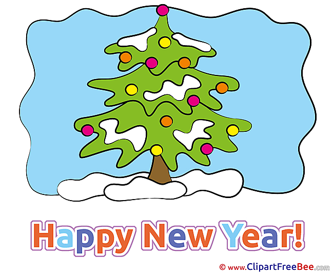Cliparts Tree New Year for free