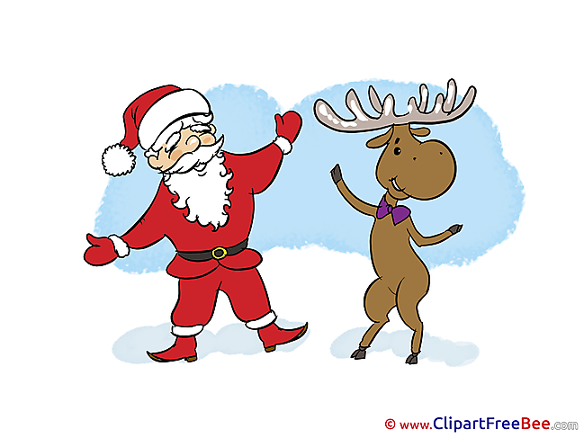 Deer Santa Claus Clip Art download New Year