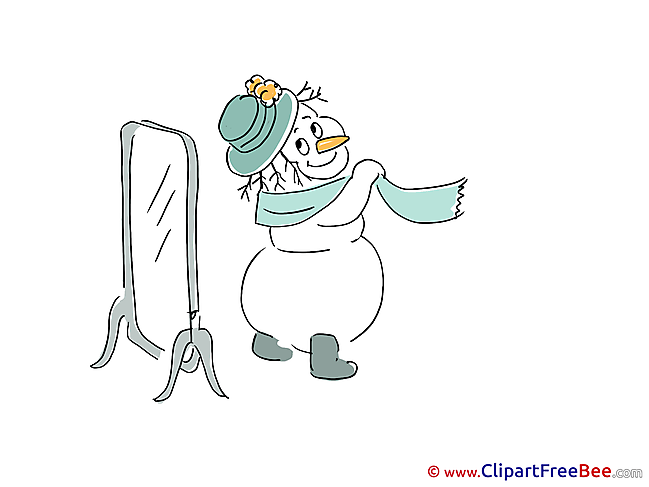 Mirror Snowman Clipart New Year free Images