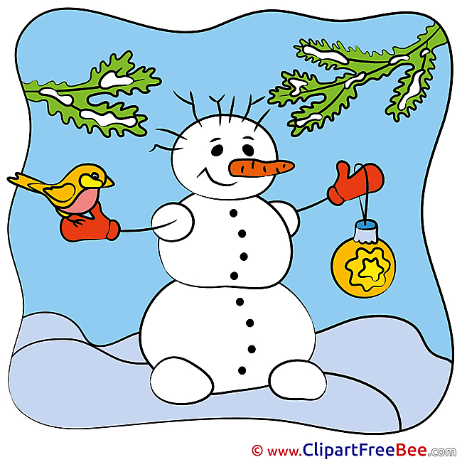 New Year Snowman download Illustration
