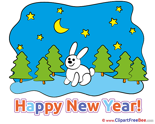 Rabbit Forest free Illustration New Year