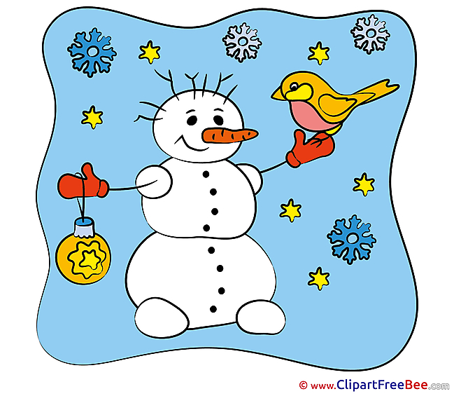 Snowflakes Snowman free Illustration New Year
