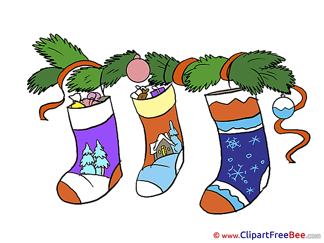 Socks Clipart New Year Illustrations