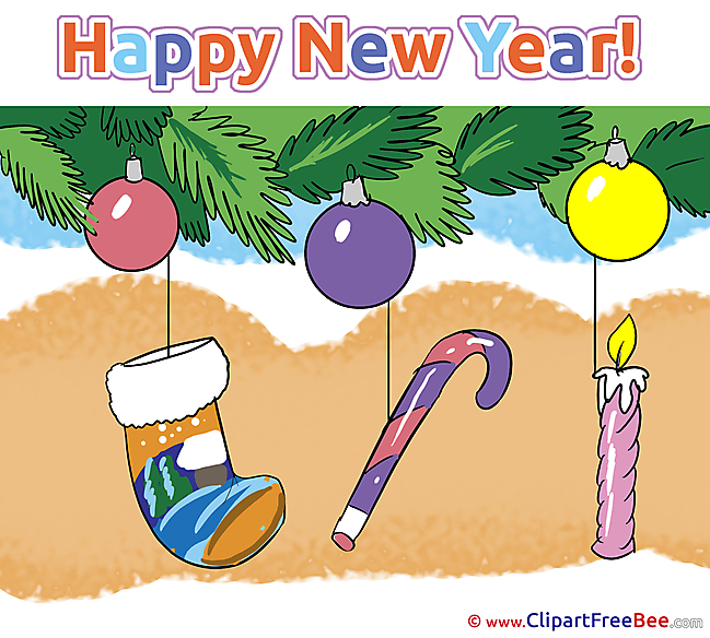 Virtual Card Clip Art download New Year