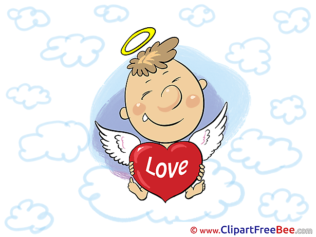 Amur Cupid Clouds printable Hearts Images
