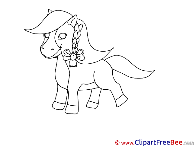 Download Coloring Clipart Horse Cliparts
