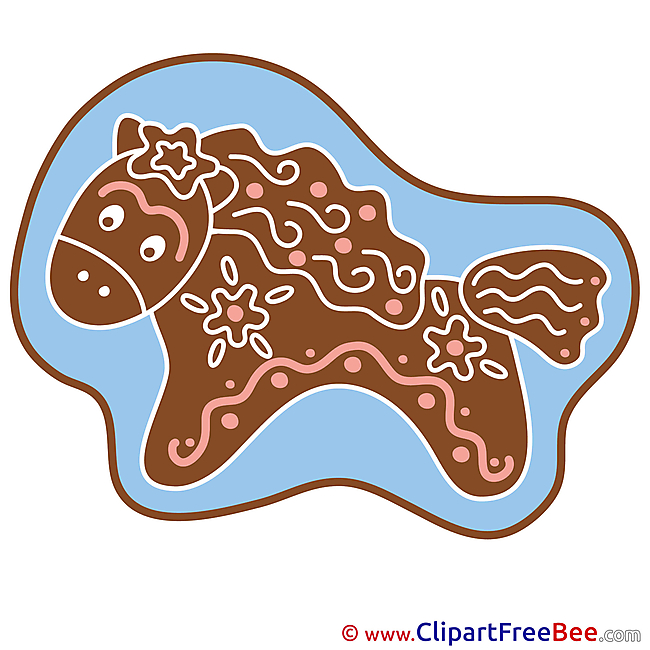 Gingerbread Clipart Horse Illustrations