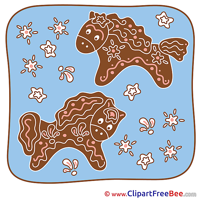 Gingerbread Pics Horse Illustration