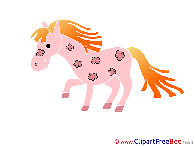 Pink Pony Clipart Horse Illustrations