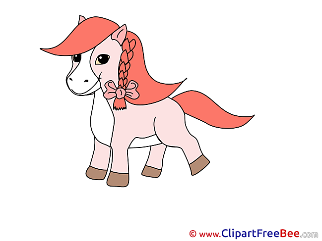 Pink Pony free Illustration Horse