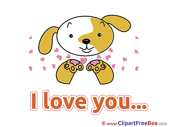 Puppy printable I Love You Images