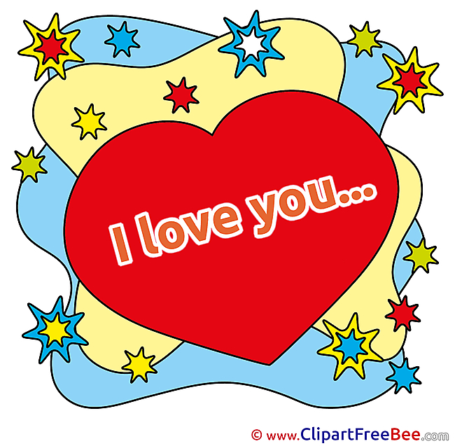 Stars Heart download Clipart I Love You Cliparts