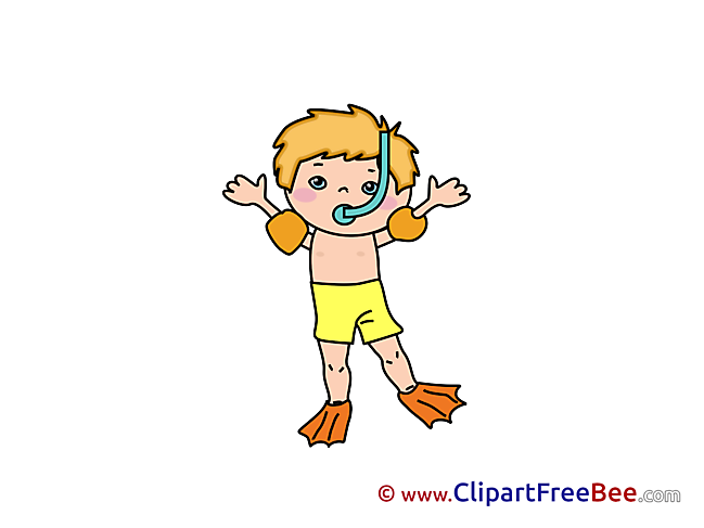 Diver Boy free Illustration Kindergarten