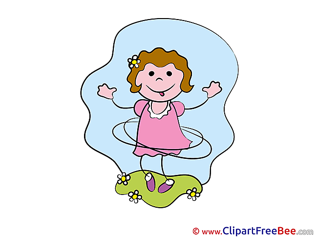 Turning Hoop Girl Cliparts Kindergarten for free