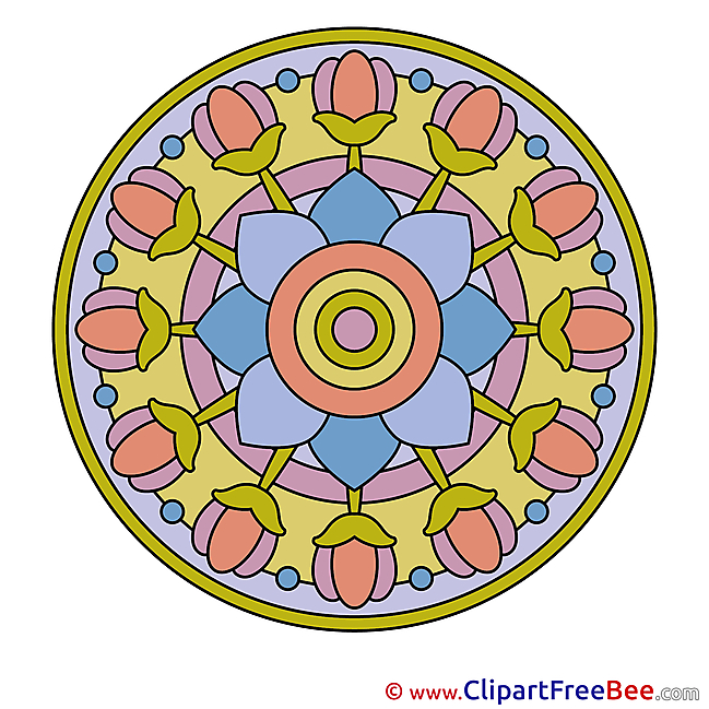 Meditation Clip Art download Mandala