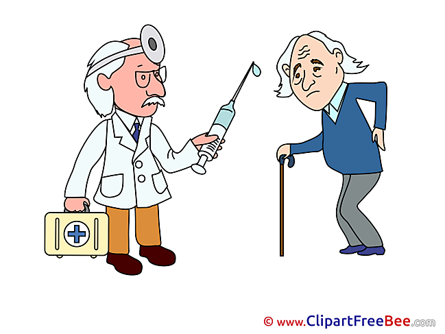 Patient Old Man Doctor Pics printable Cliparts