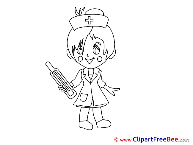 Thermometer Girl Cliparts printable for free