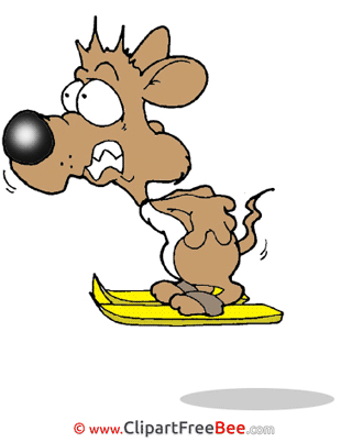 Ski Mouse Clipart free Illustrations
