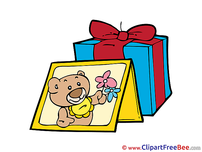 Gift Photo Bear Cliparts printable for free