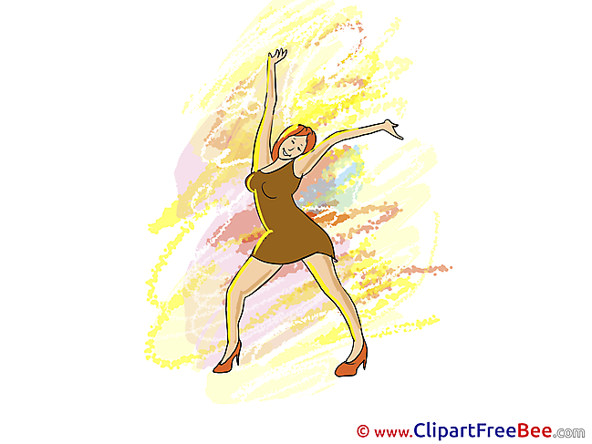 Club Dancer Girl Party Illustrations for free