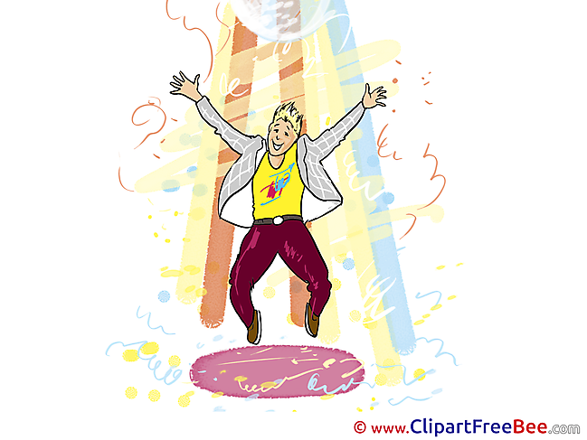 Party Jumping Man Dancer Clip Art download