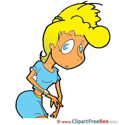 Blonde Girl Clipart free Illustrations
