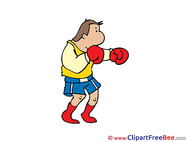 Boxer Man printable Illustrations for free