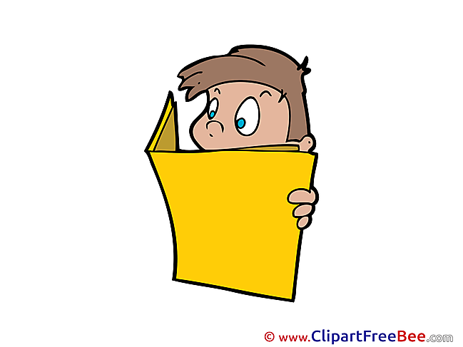Journal Boy Clipart free Illustrations