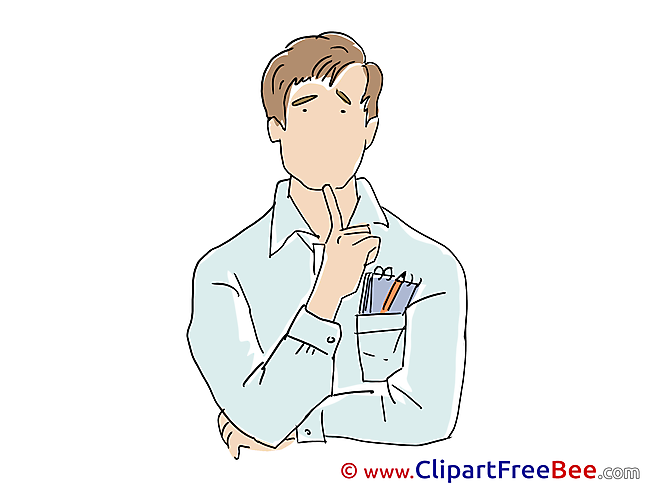 Notebook Man Clipart free Illustrations