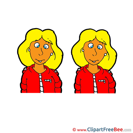 Twins Girls printable Illustrations for free