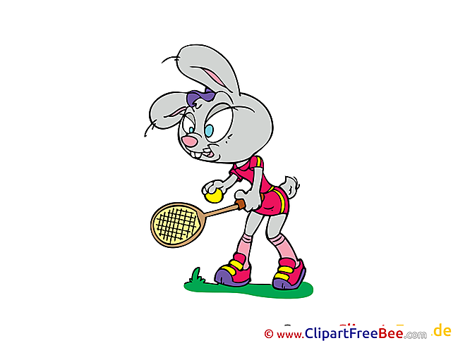 Hare Tennis download Sport Illustrations