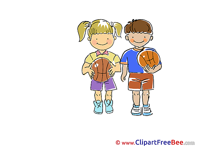Kids Basketball printable Sport Images
