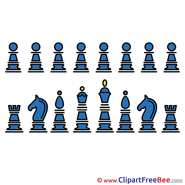 Pieces Chess Clipart Sport Illustrations