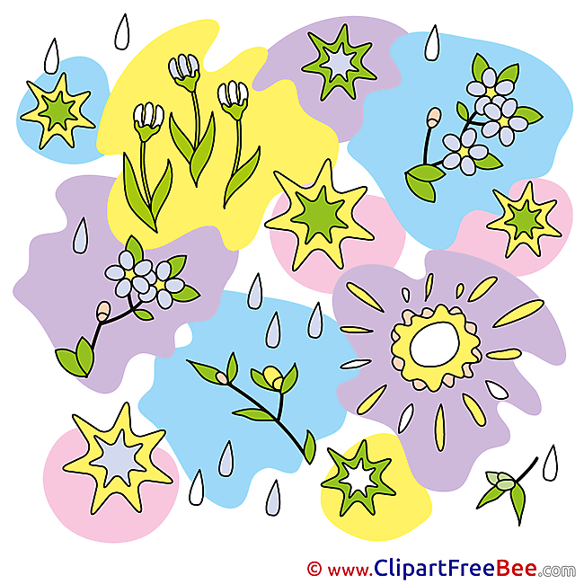 Drawing Flowers Spring printable Illustrations for free
