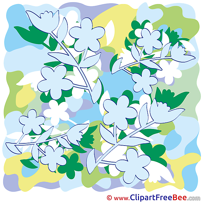 Drawing Spring Flowers free printable Cliparts and Images