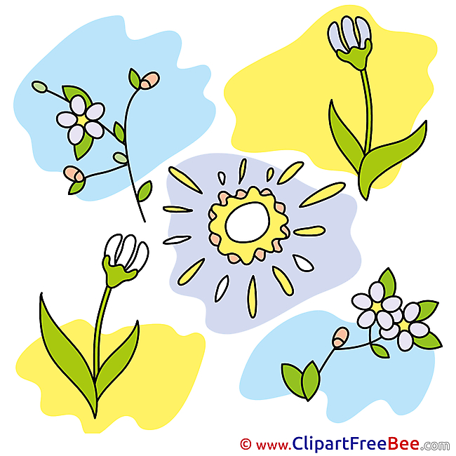 Flowers Sun Clipart free Illustrations