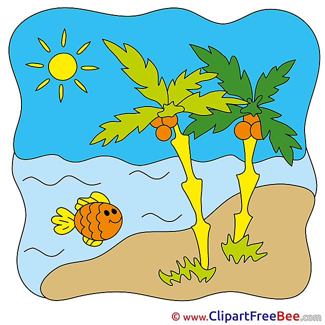 Beach Palms free Illustration Summer