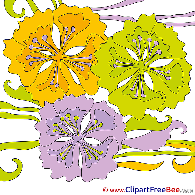 Clip Art Flowers download Summer
