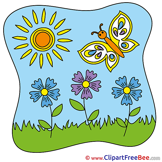 Flower Sun Summer Clip Art for free