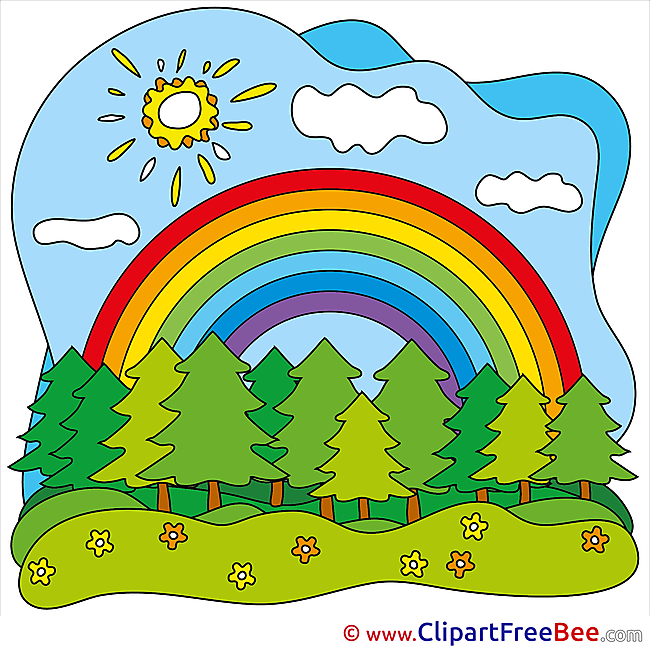 Rainbow free Cliparts Summer
