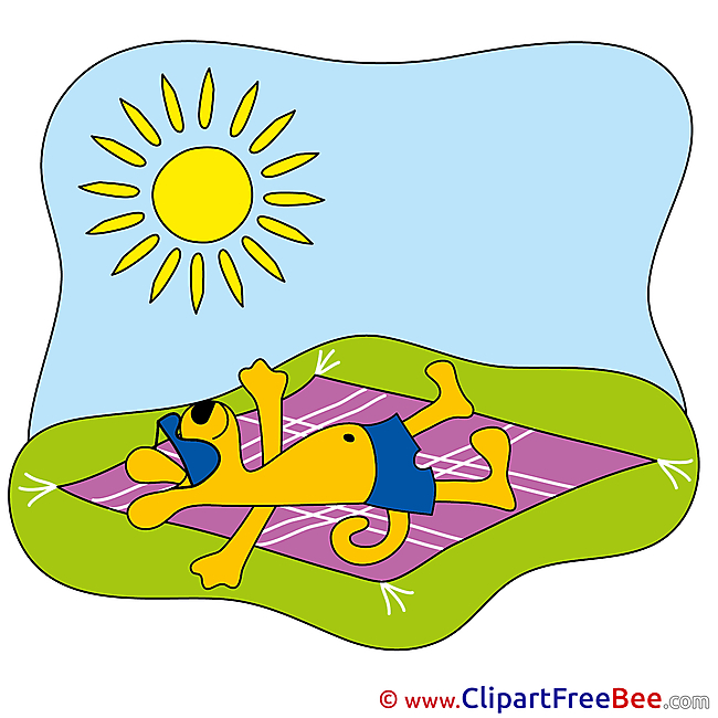 Sunbathe Cliparts Summer for free