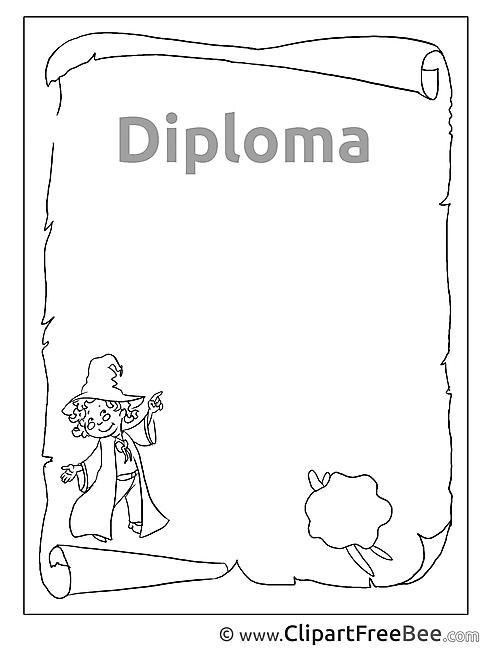 Diploma free Cliparts Sorcerer