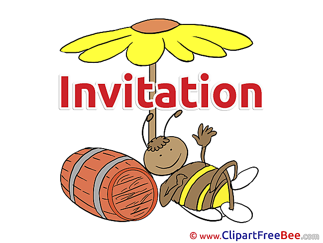 Bee Invitations free eCards download