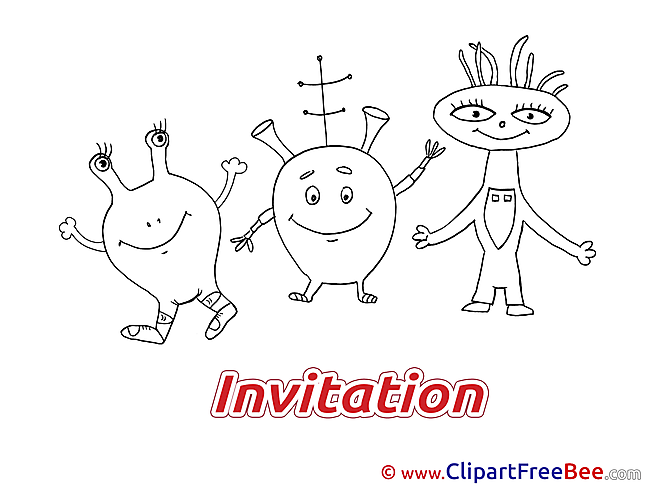 Coloring Invitations download Greeting Cards