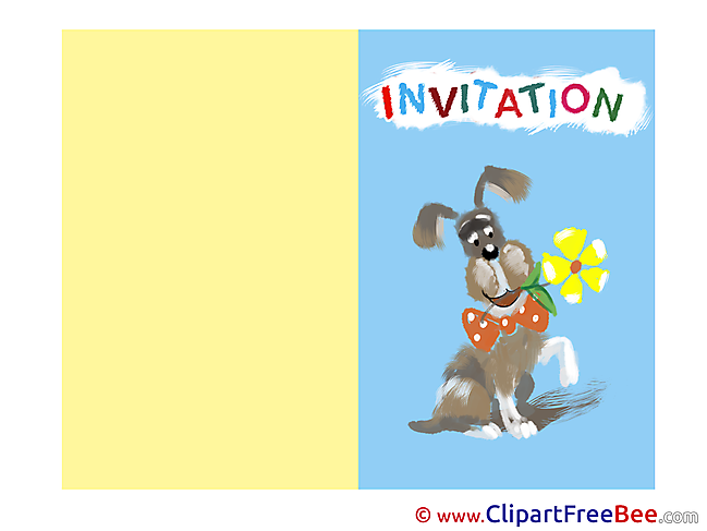 Dog Invitations Greeting Card for free